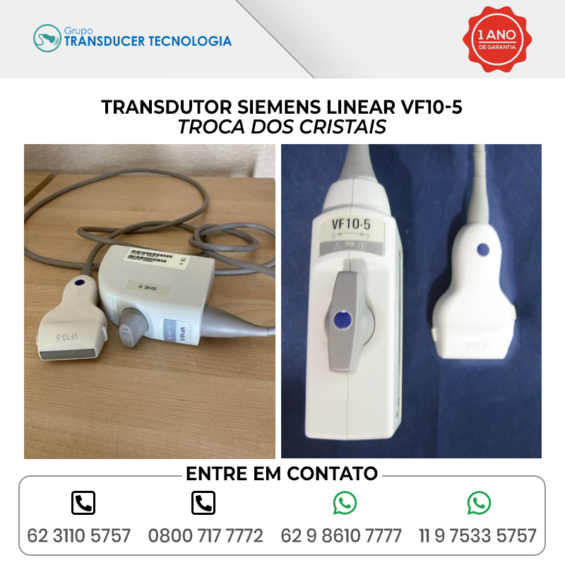 TROCA DOS CRISTAIS TRANSDUTOR SIEMENS LINEAR VF10 5