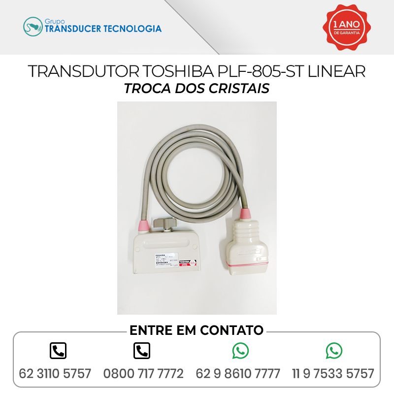 TROCA DOS CRISTAIS TRANSDUTOR TOSHIBA PLF 805ST LINEAR