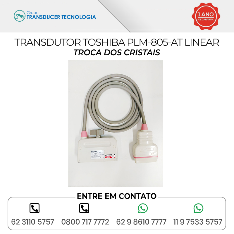 TROCA DOS CRISTAIS TRANSDUTOR TOSHIBA PLM 805AT LINEAR