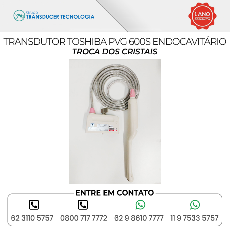 TROCA DOS CRISTAIS TRANSDUTOR TOSHIBA PVG 600S ENDOCAVITARIO