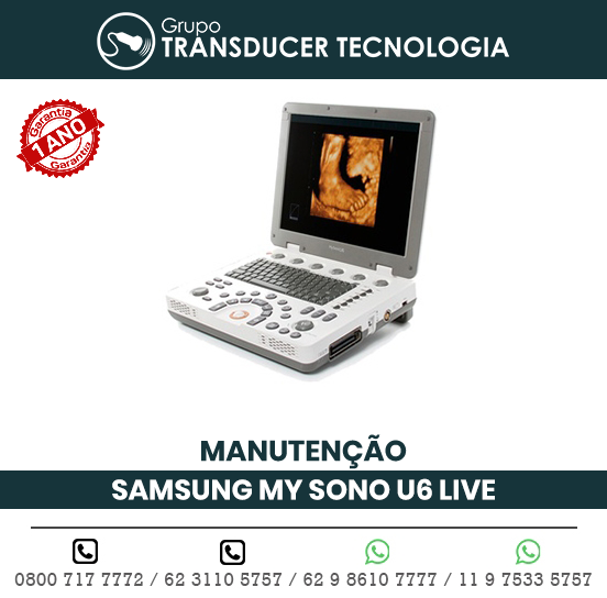 MANUTENCAO ULTRASSOM PORTATIL SAMSUNG MEDISON MY SONO U6 LIVE