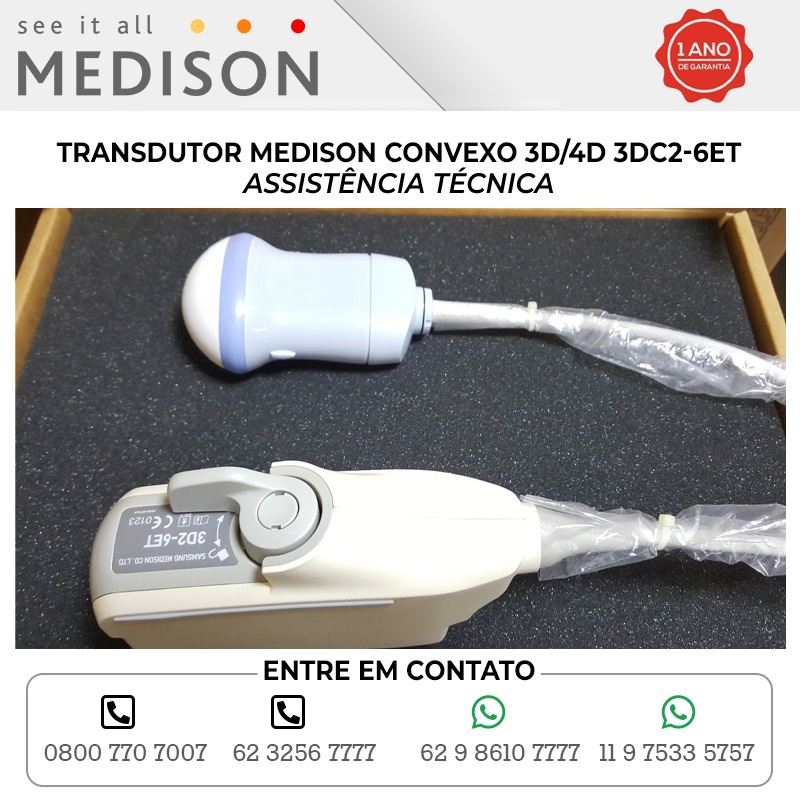 ASSISTÊNCIA TÉCNICA TRANSDUTOR MEDISON CONVEXO 3D 4D 3DC2 6ET