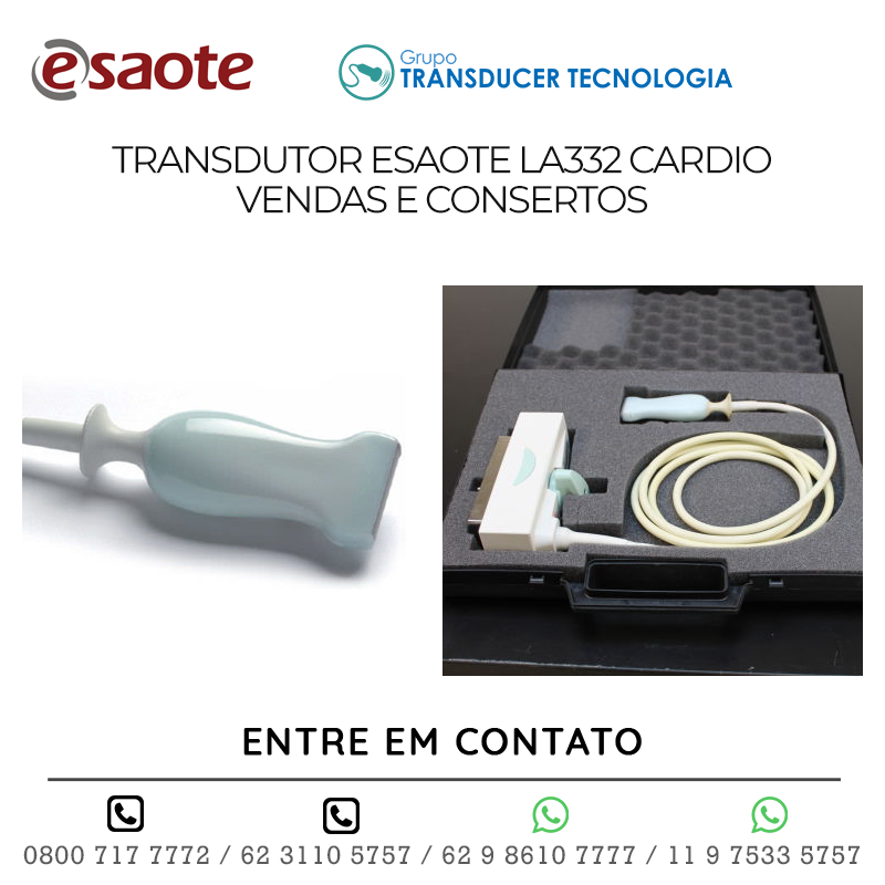 TRANSDUTOR ESAOTE LA332 CARDIO - VENDAS E CONSERTOS