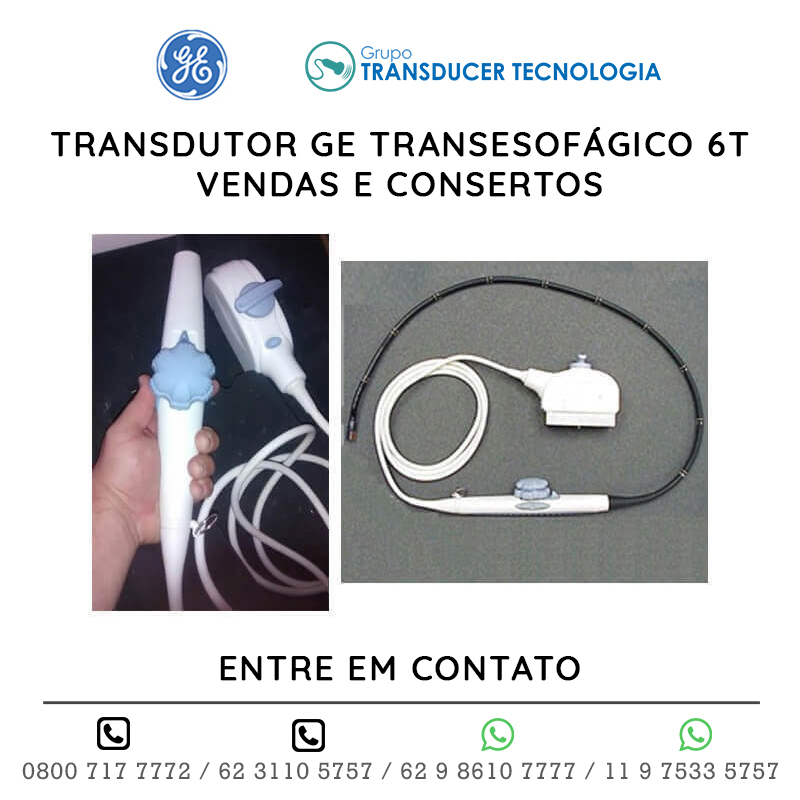 TRANSDUTOR GE TRANSESOFÁGICO 6T - VENDAS E CONSERTOS