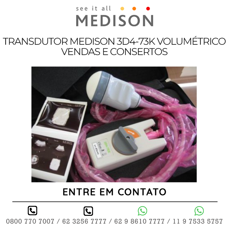 TRANSDUTOR MEDISON 3D4 73K VOLUMÉTRICO - VENDAS E CONSERTOS