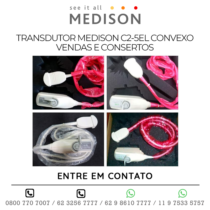 TRANSDUTOR MEDISON C2 5EL CONVEXO - VENDAS E CONSERTOS